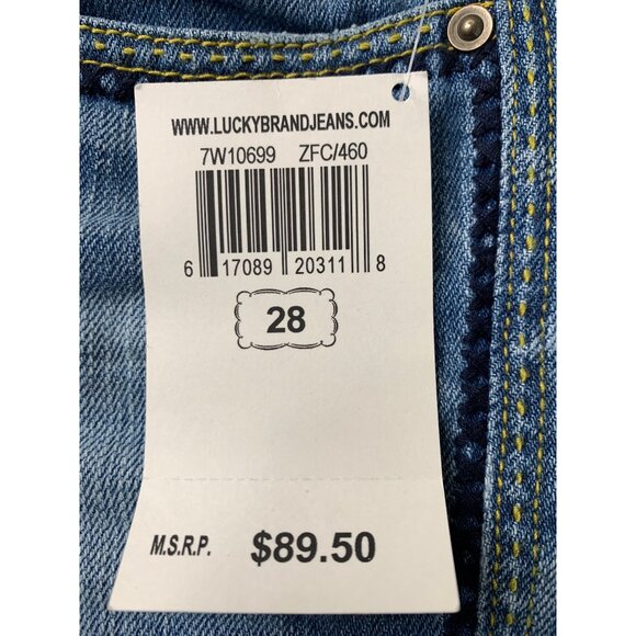 Lucky Legend LR Sister Workman Bermuda Shorts Size 6/28 Denim Embroider RDD10677 - Picture 6 of 11